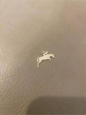 Vintage JAMES AVERY Sterling Silver  HORSE & JOCKEY Racing Jump Charm RETIRED
